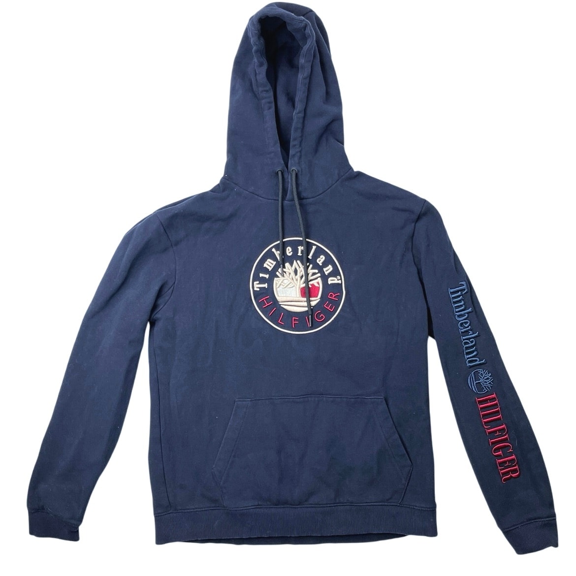Timberland X Tommy Hilfiger Unisex Blue Hoodie Pullover Sweatshirt Sweater Top L
